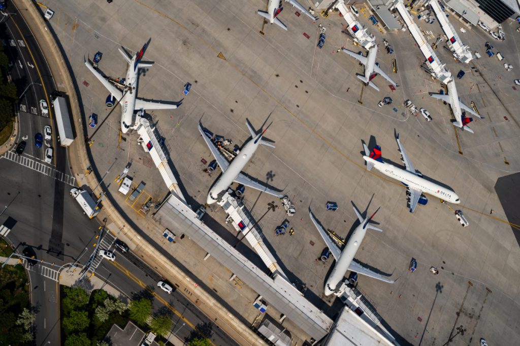 Planes at Boston Logan International Airport in May 2022. Source: Delta Airlines.