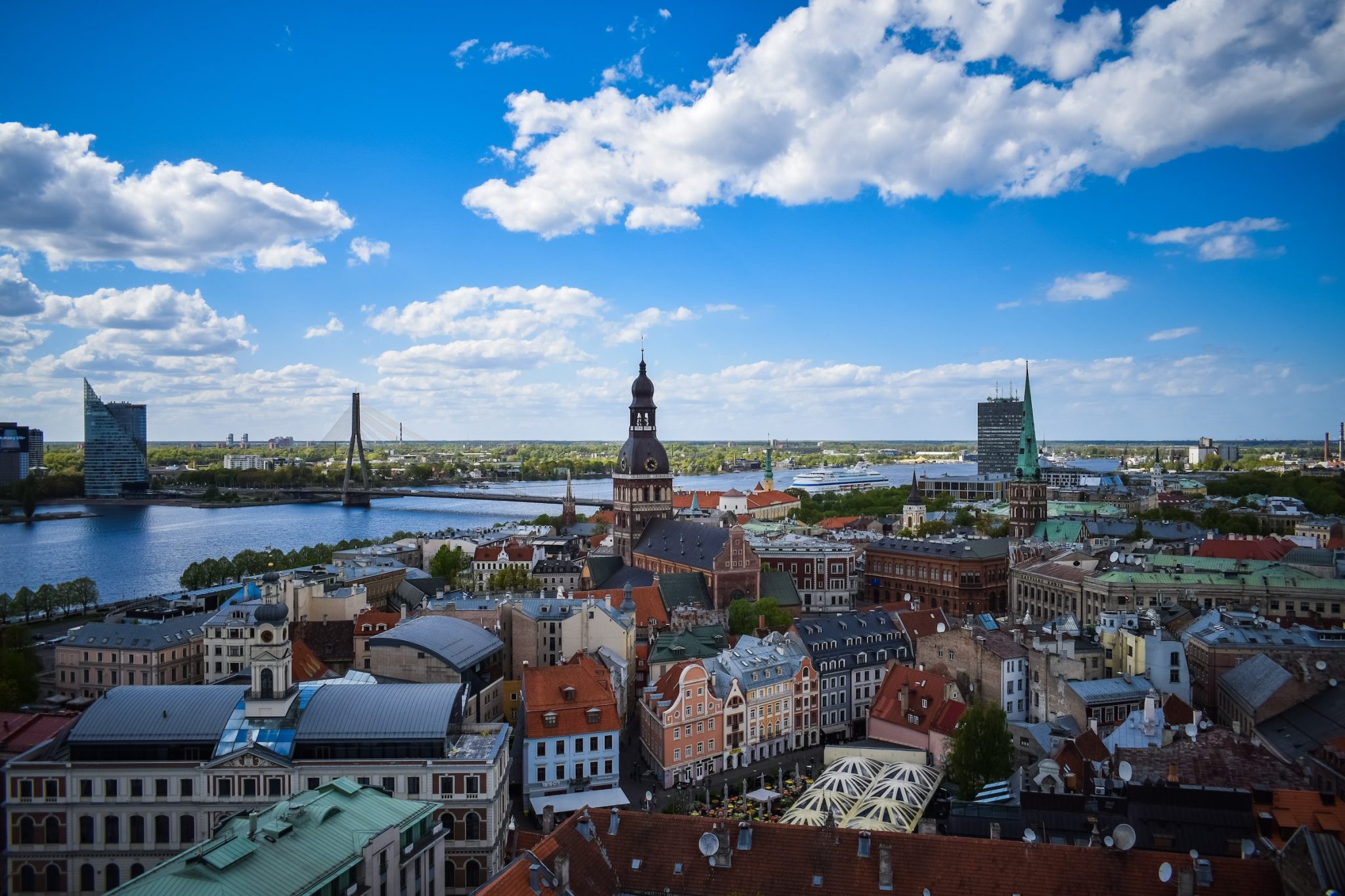 Latvia, pictured, plus Poland, Estonia and Lithuania have imposed new restrictions.