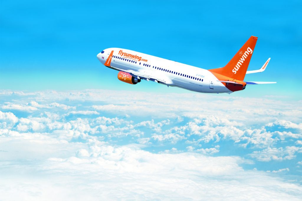 Sunwing offers flights from Canada to Cuba, Dominican Republic, Mexico, and Florida. Source: Sunwing.