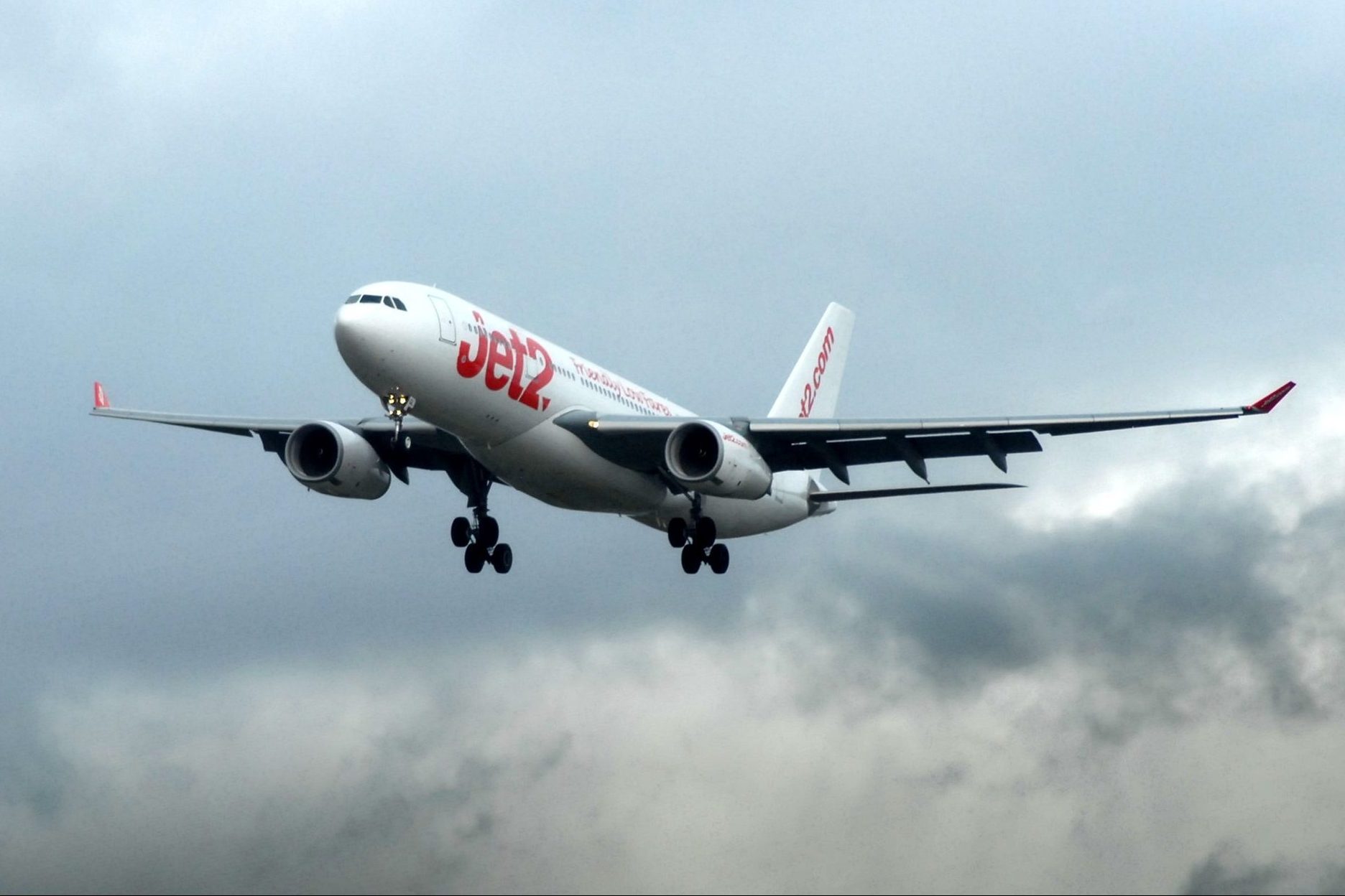 An Airbus A330 aircraft operated by Jet2.