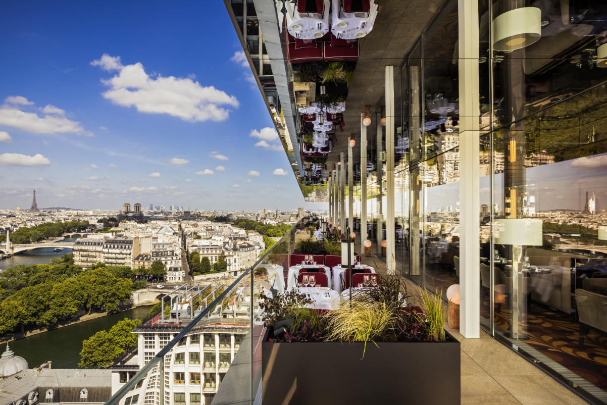 View from the rooftop restaurant at the SO/ Paris hotel, a brand belonging to Accor-backed Ennismore. Source: Ennismore. 