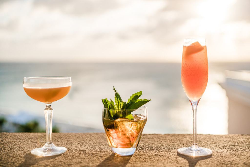 The Ritz-Carlton Grand Cayman serving mocktails