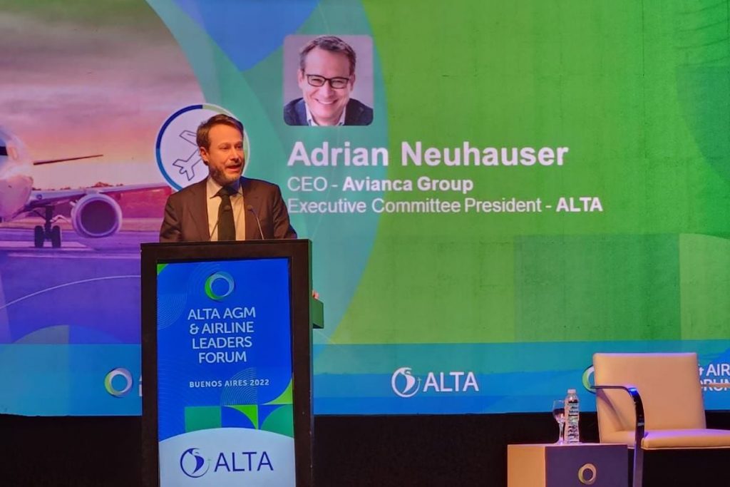 Avianca CEO Adrian Neuhauser at the ALTA Leaders Forum in 2022