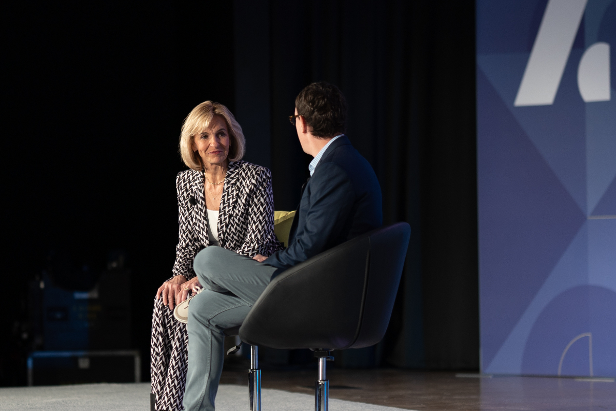 Allison Ausband, executive vice president and chief customer experience officer, speaking at Skift Aviation Forum 2022 in Dallas-Fort Worth, Texas. Source: Skift.