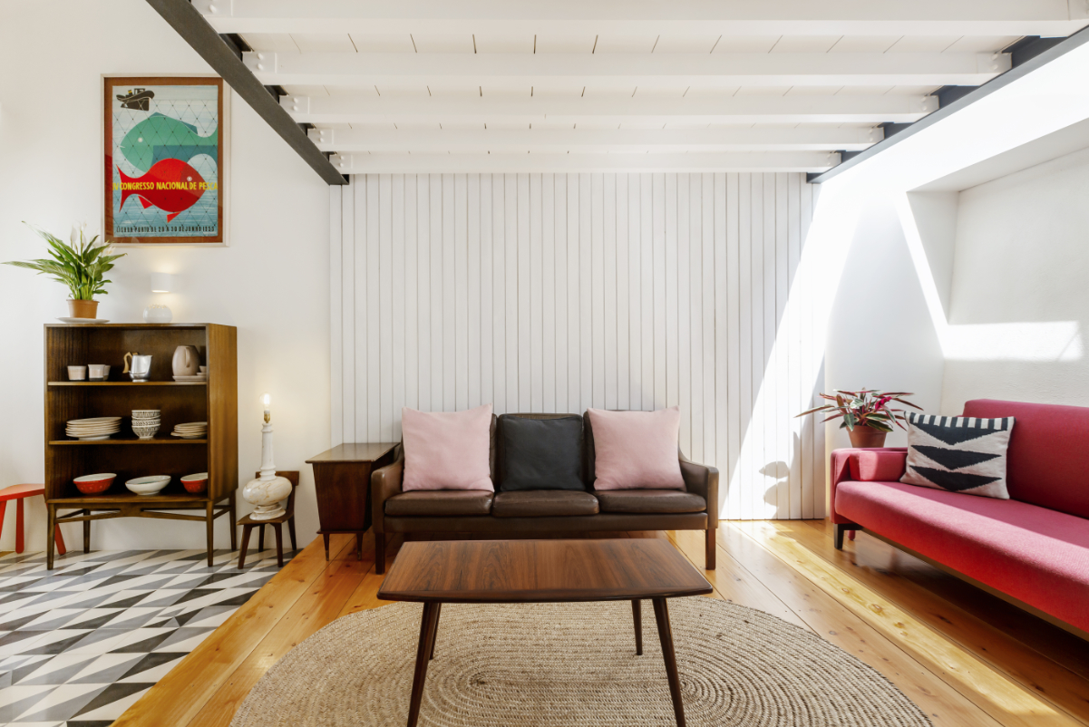 A living room of a short-term rental in Lisbon, Portugal. Source: Airbnb.