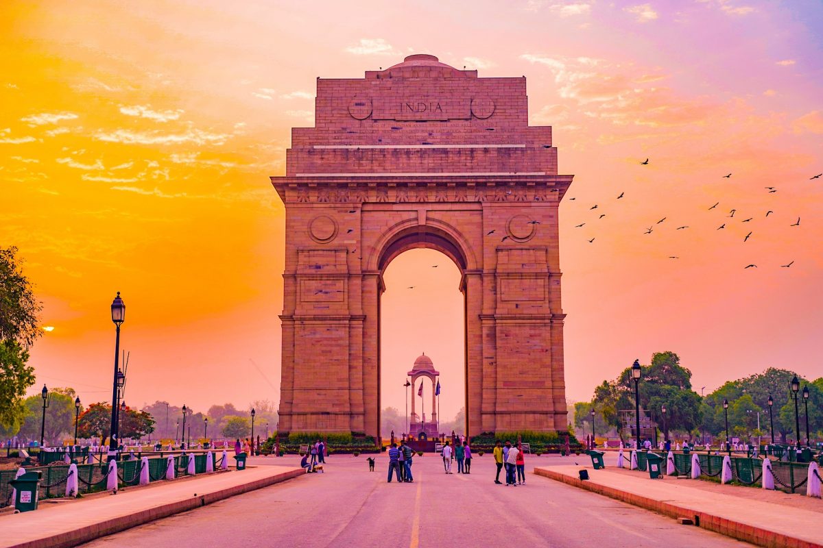 The India Gate in New Delhi.