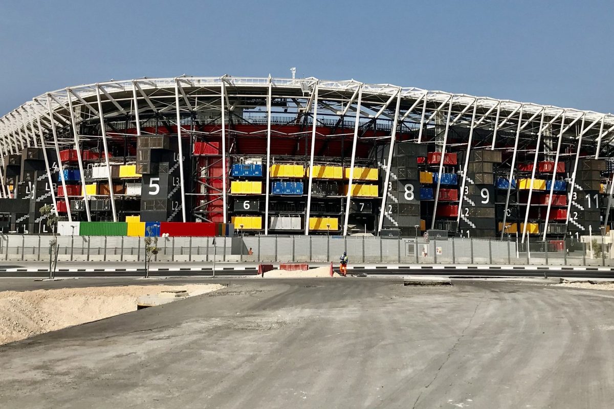 Stadium 974 (pictured) will be dismantled after the World Cup in Qatar. 
