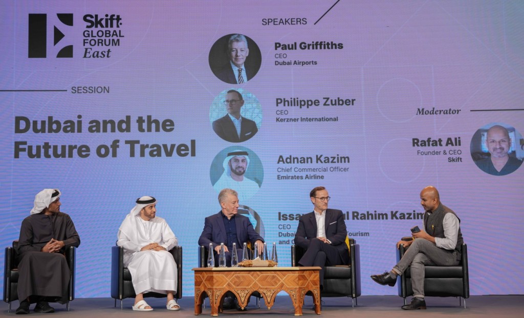 Panel discussion about Dubai at Skift Global Forum East 2022