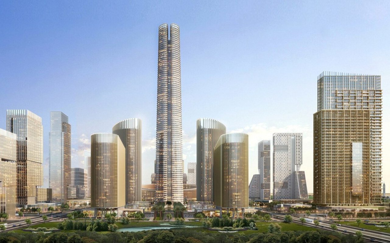 Egypt's new administrative capital (shown here in a photo illustration) is scheduled to open in 2023