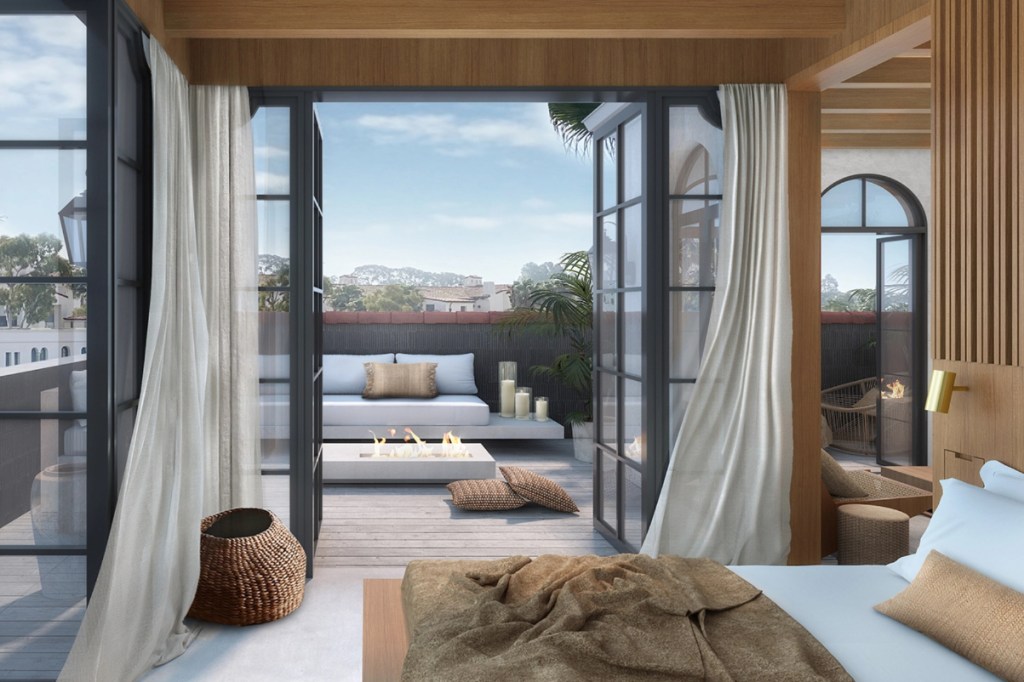 A penthouse room at the Drift brand property in Santa Barbara that opened in 2022 tmc hospitality bode drift group travel