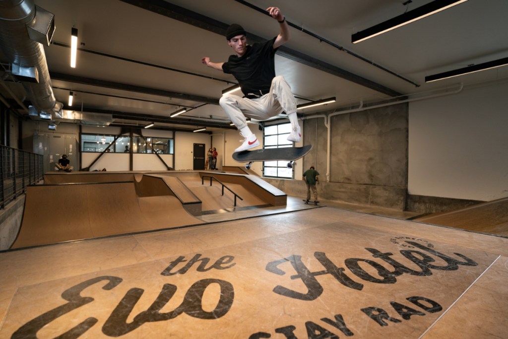 All Together Skate Park at evo hotel in salt lake city utah source evo