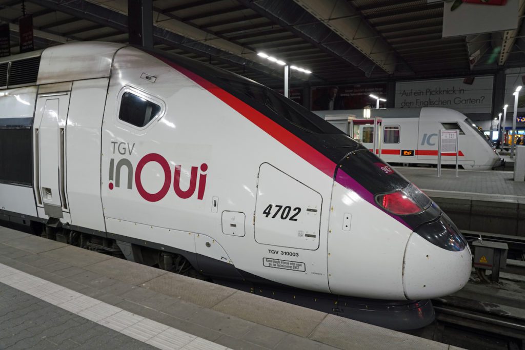 TGV and ICE trains at Munich station