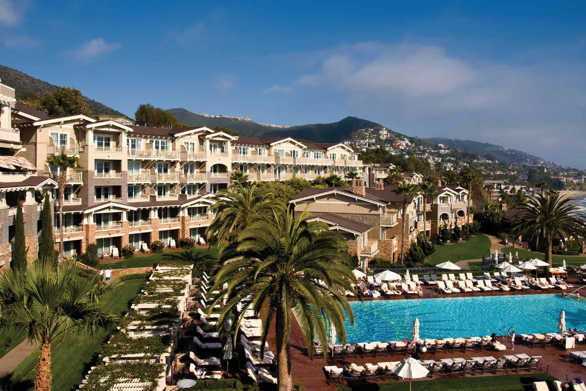 A swimming pool at Montage Laguna Beach. In 2022, Fertitta MLB Owner, LLC, bought the 260-unit Montage in Laguna, California for $650 million. Source: Montage.
