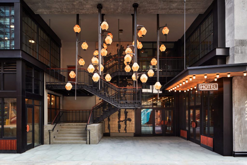 Image of the exterior entrance to the Ace hotel in Brooklyn. Source: Ace.