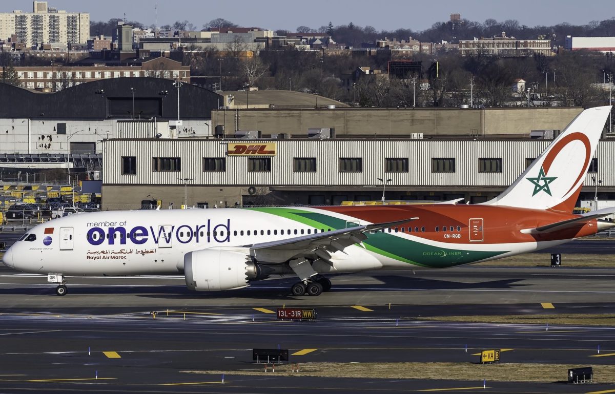 Layoffs at Google Flights could signal strategy changes in Google's flights business. A Royal Air Maroc 787-8 Dreamliner in OneWorld livery at JFK Airport on January 2, 2023. 
