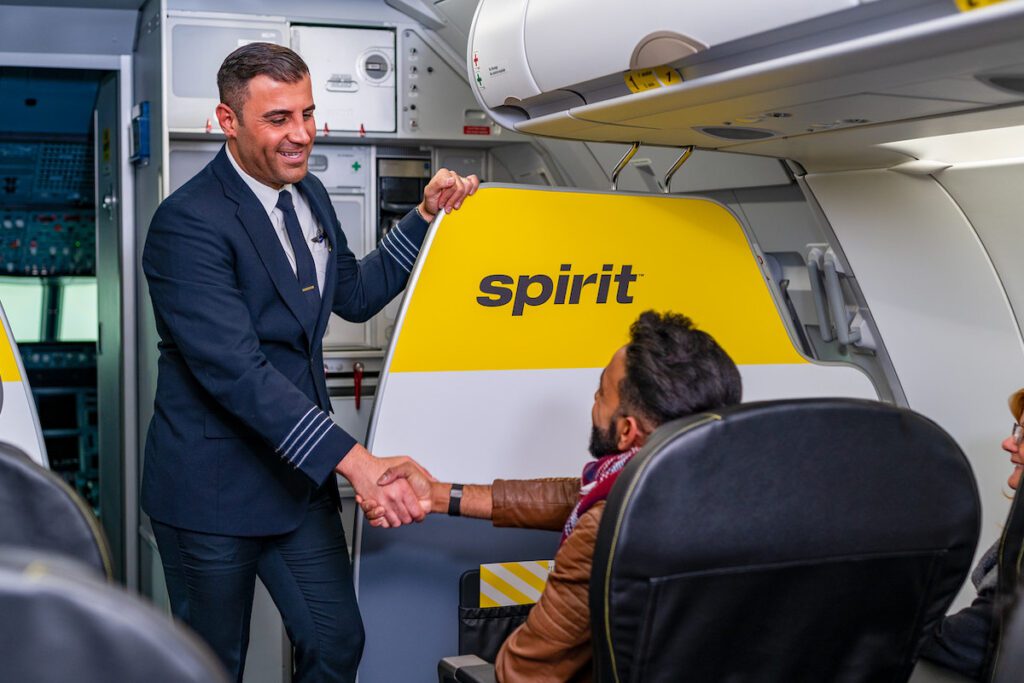A Spirit Airlines flight attendant