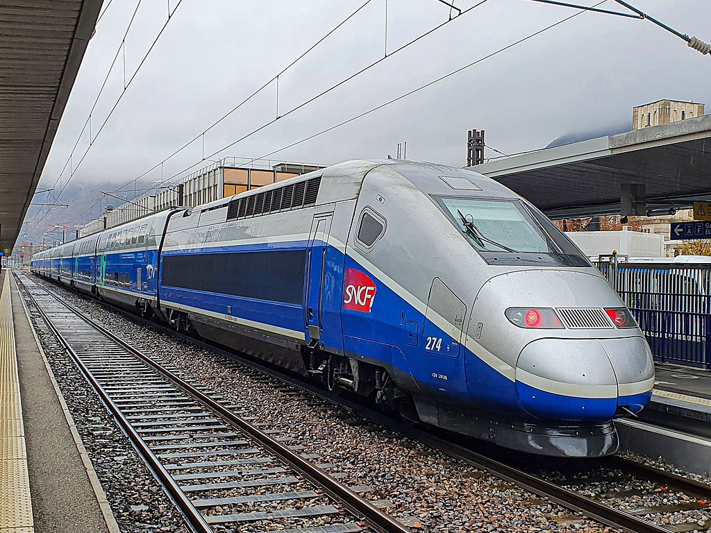 A high-speed train in France
