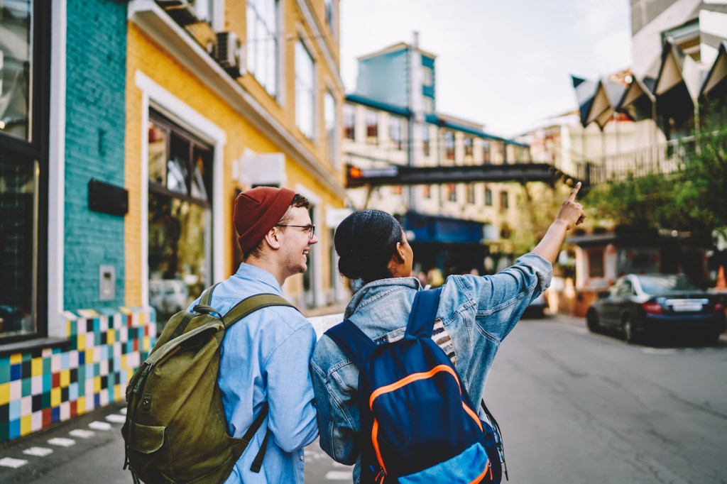 Backpackers on vacation