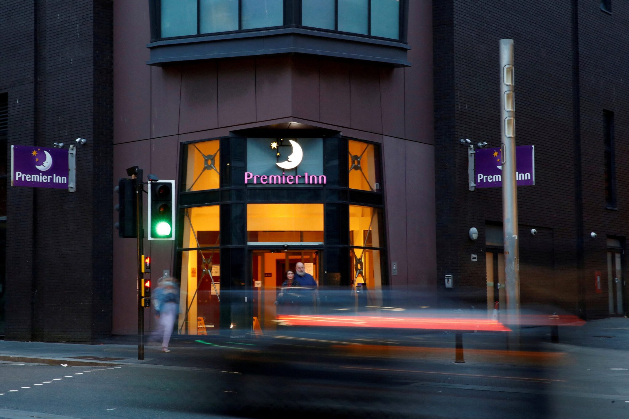 Signage of a Premier Inn Hotel is seen in Liverpool City Centre. Source: Reuters