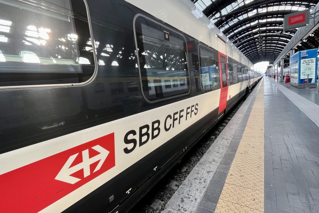 Swiss train at Milan’s central station