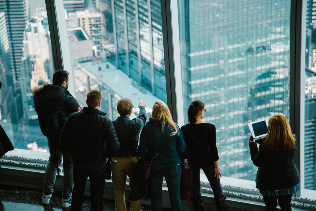 Tourists at the World Trade Center