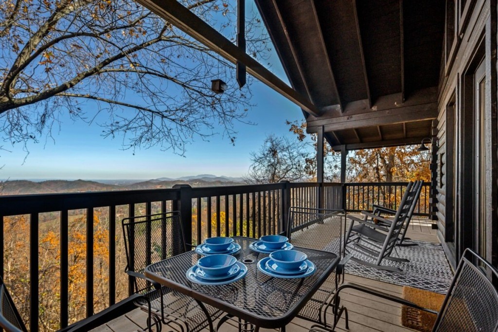 View from a cabin in Pigeon Hole Forge in the Smoky Mountains.