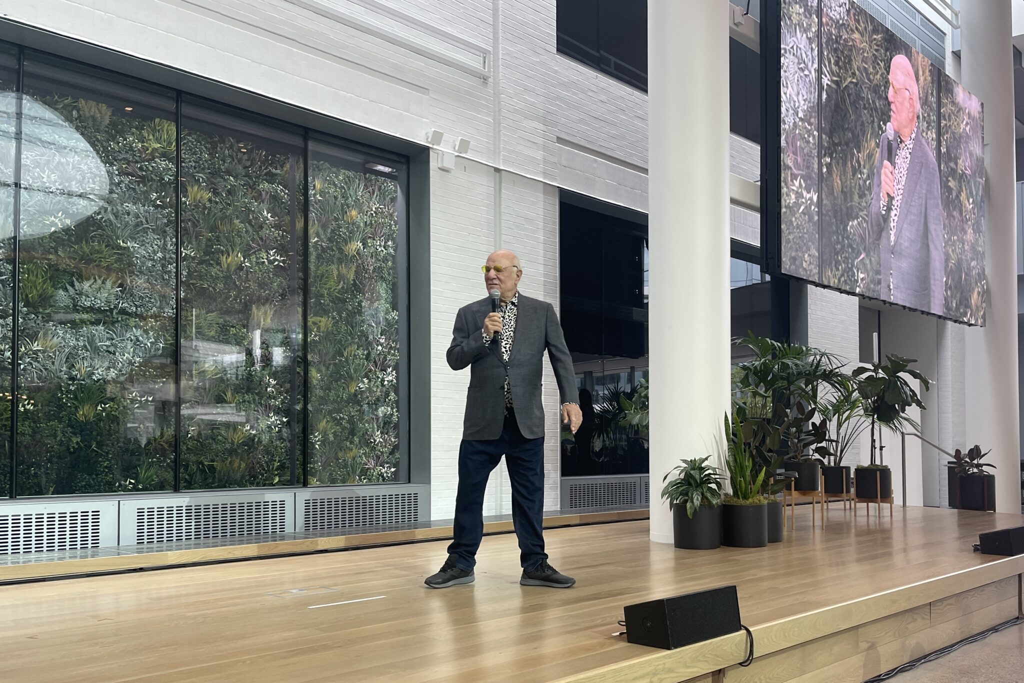 Expedia Group Chairman Barry Diller spoke at an Expedia partner conference at the company's Seattle headquarters on May 9, 2023. Source: Dennis Schaal/Skift