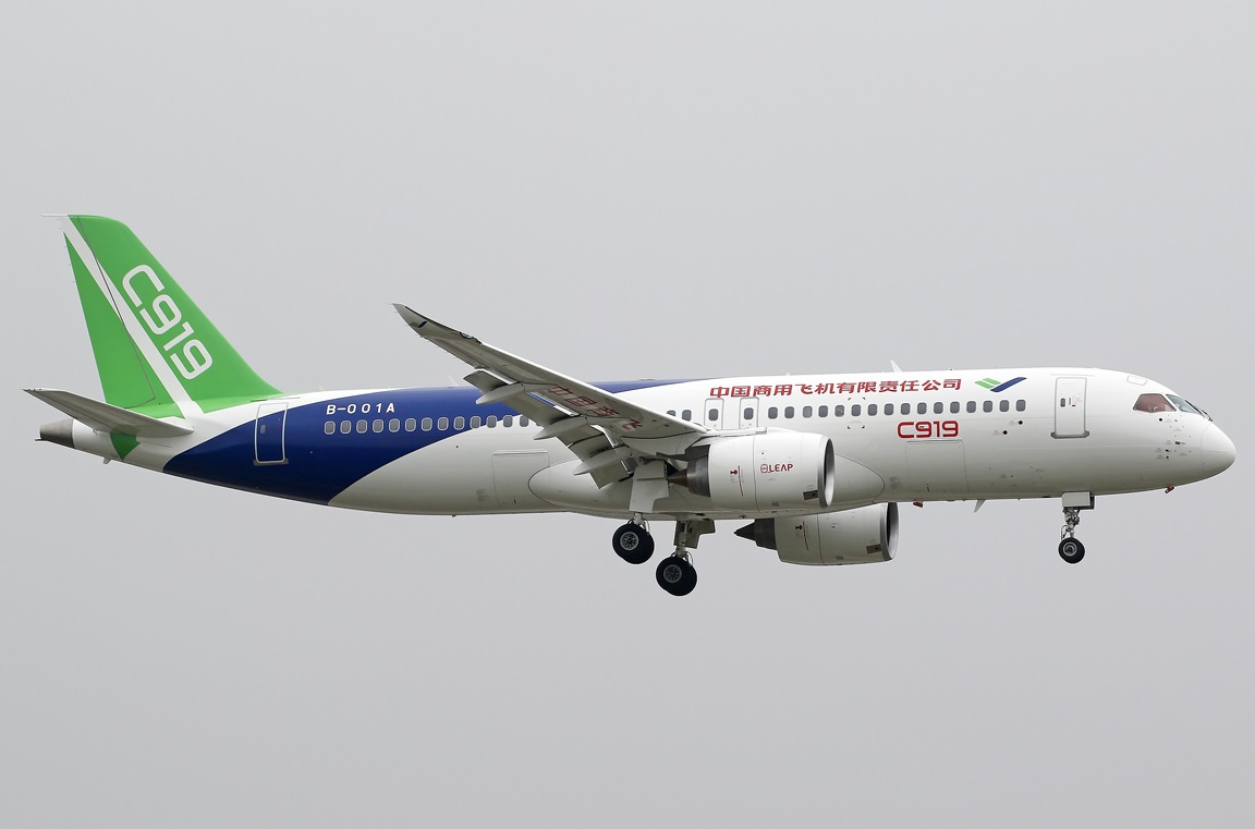 Source: Wikimedia/Weimeng/Airliners.net  http://www.airliners.net/photo/COMAC-Commercial-Aircraft-Corporation-Of-China/COMAC-C919/4362053
