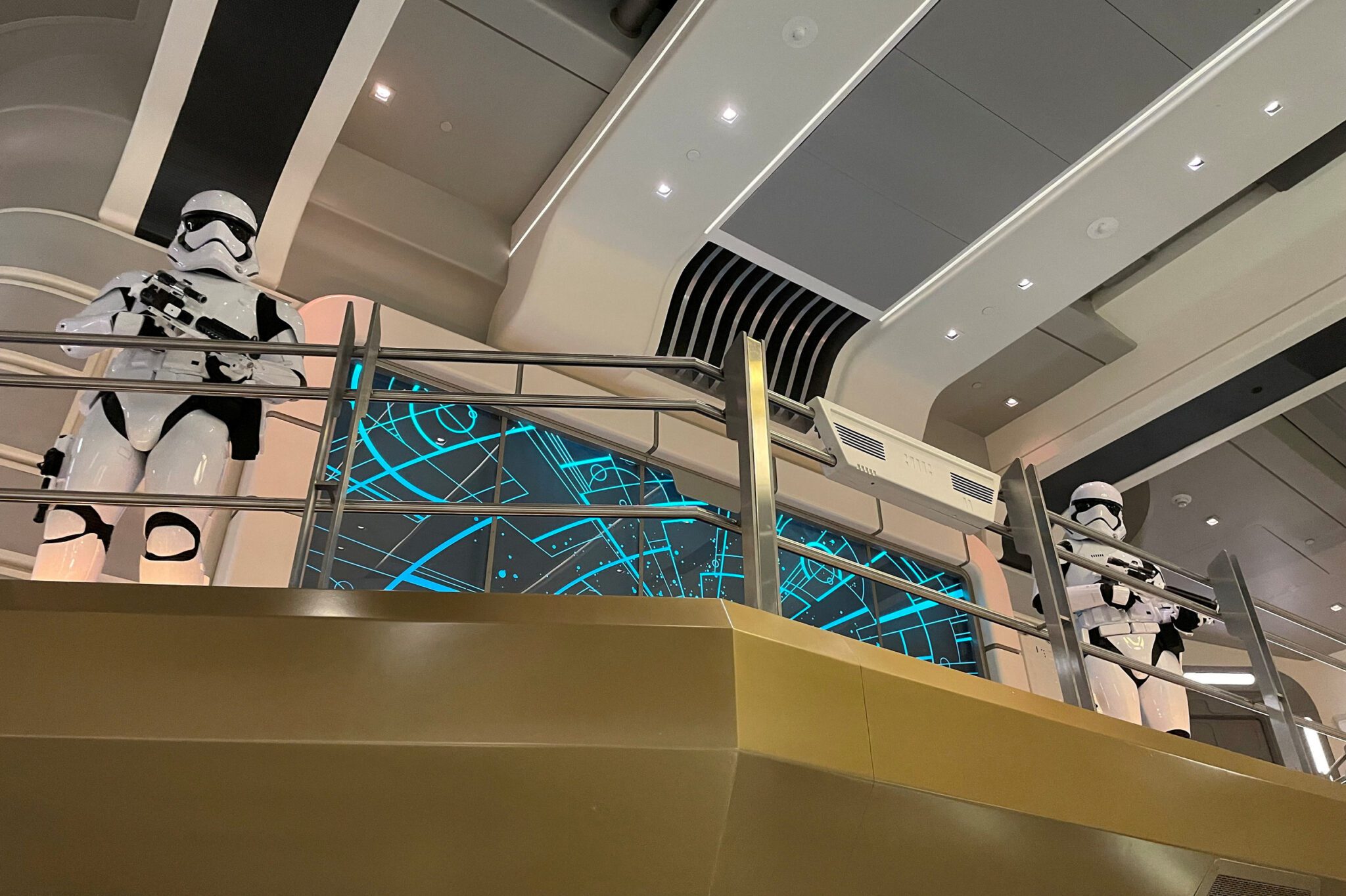 Disney cast meme ears inside the Star Wars hotel in Florida. 