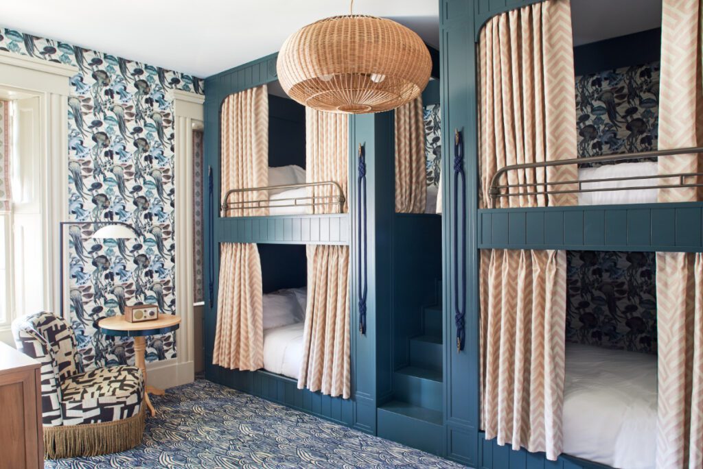 Guest rooms at the Faraway Nantucket boutique hotel. Source: Faraway.