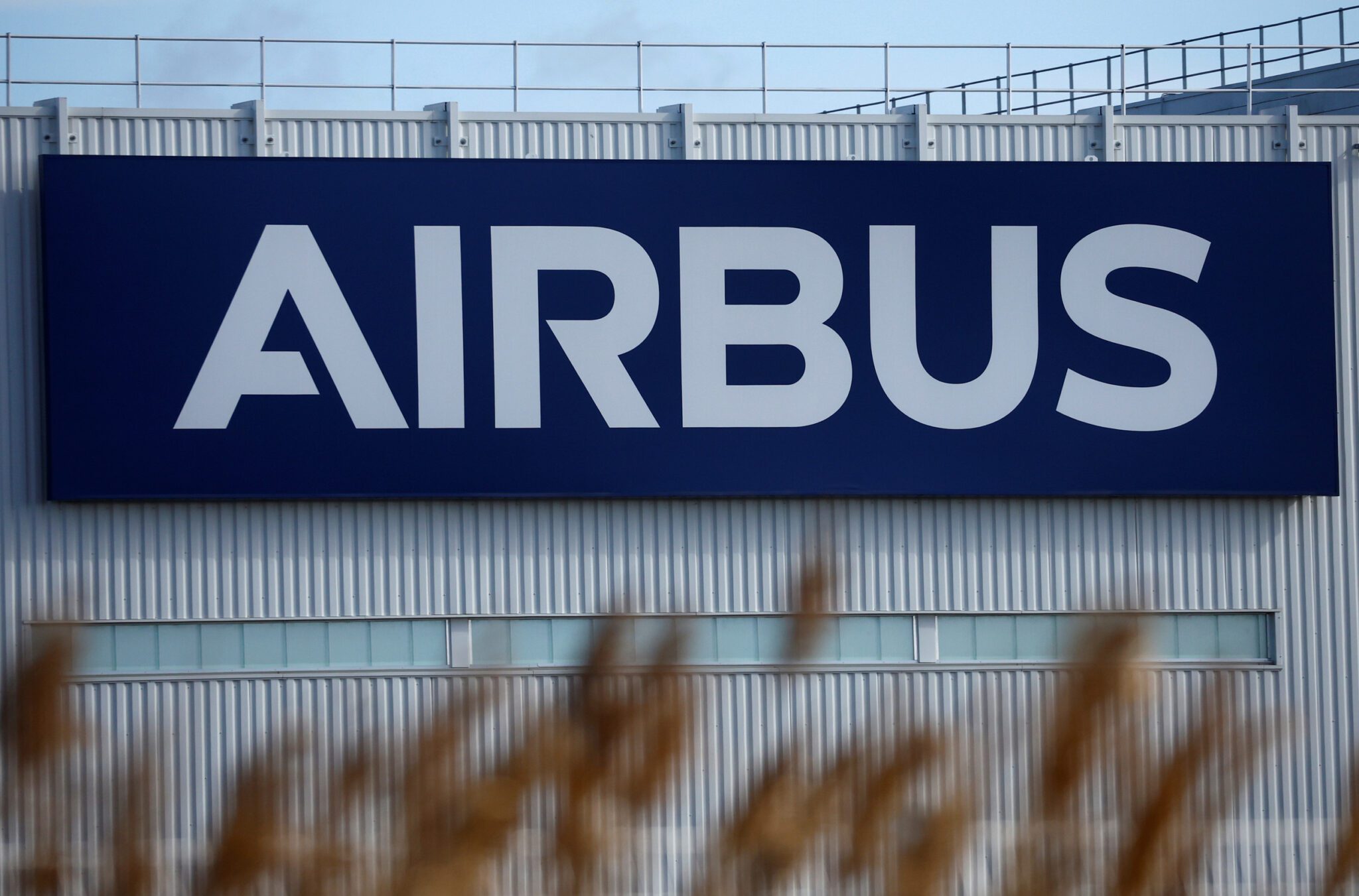 Airbus logo at the Airbus facility in Montoir de Bretagne near Saint Nazaire. Source: Reuters 