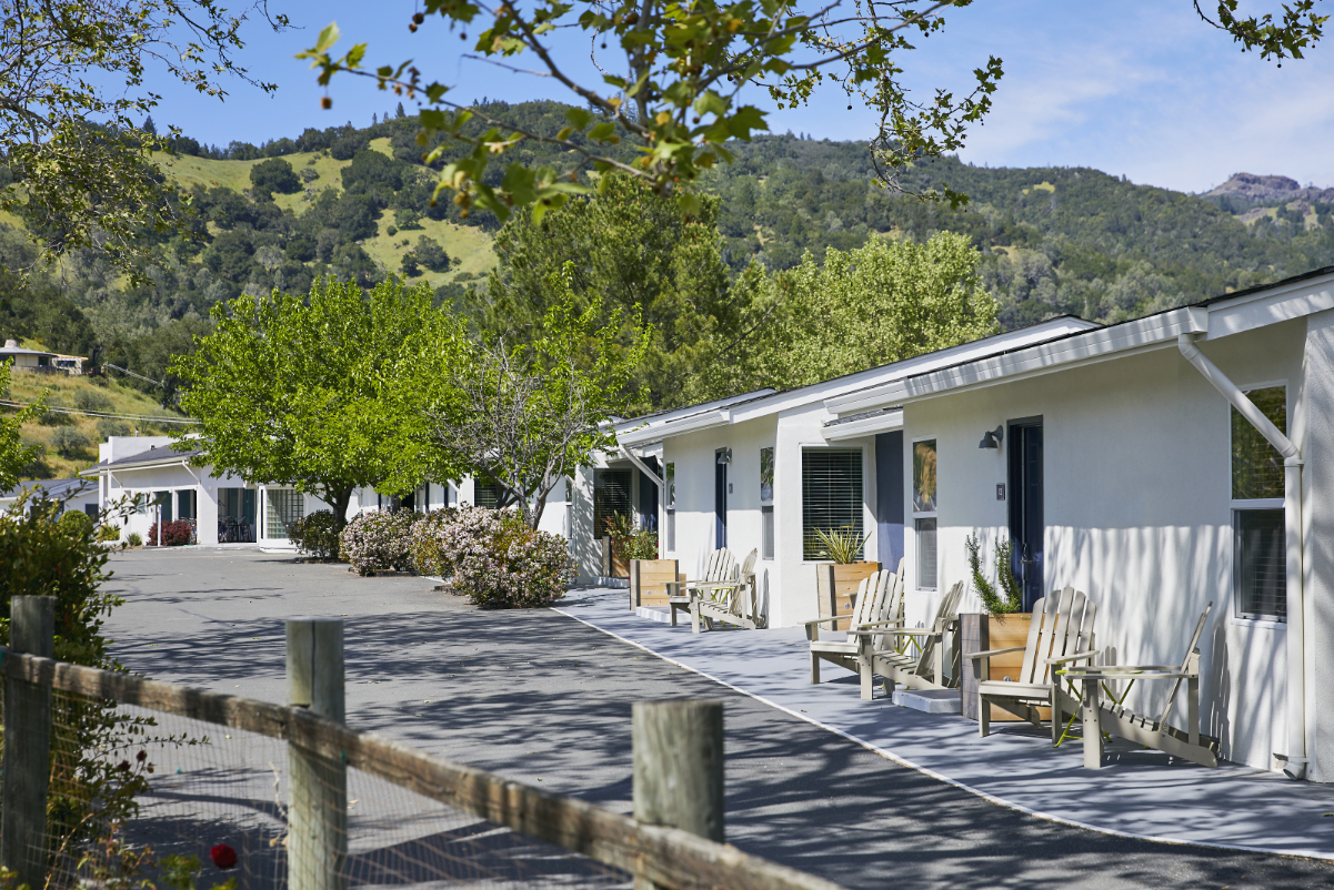 The revamped exterior of the Calistoga Motor Lodge in Calistoga, California. Source: Eagle Point Hotel Partners.
