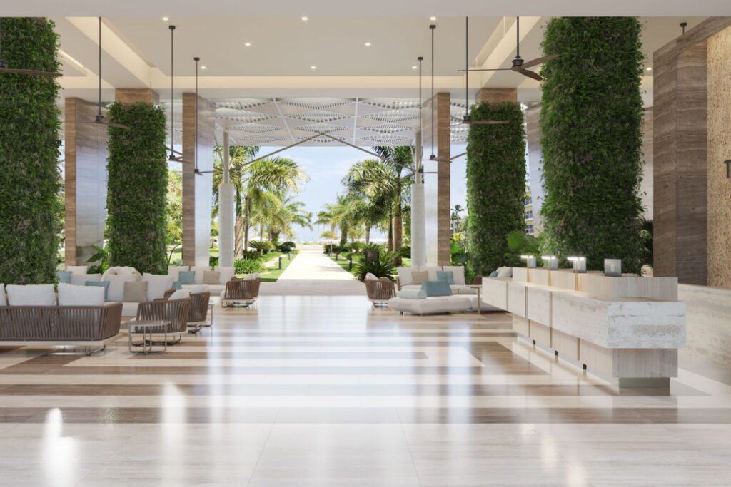 After the lighting refresh, the lobby of the Westin Puntacana Resort & Club. Source: Marriott International.