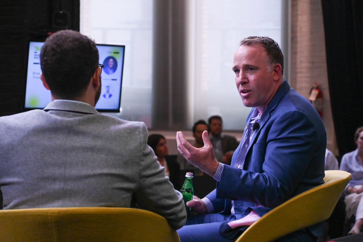Jesse Stein, global head of real estate at Airbnb, at the Skift Short Term Rental Summit 2023 in June 2023. Source: Skift.