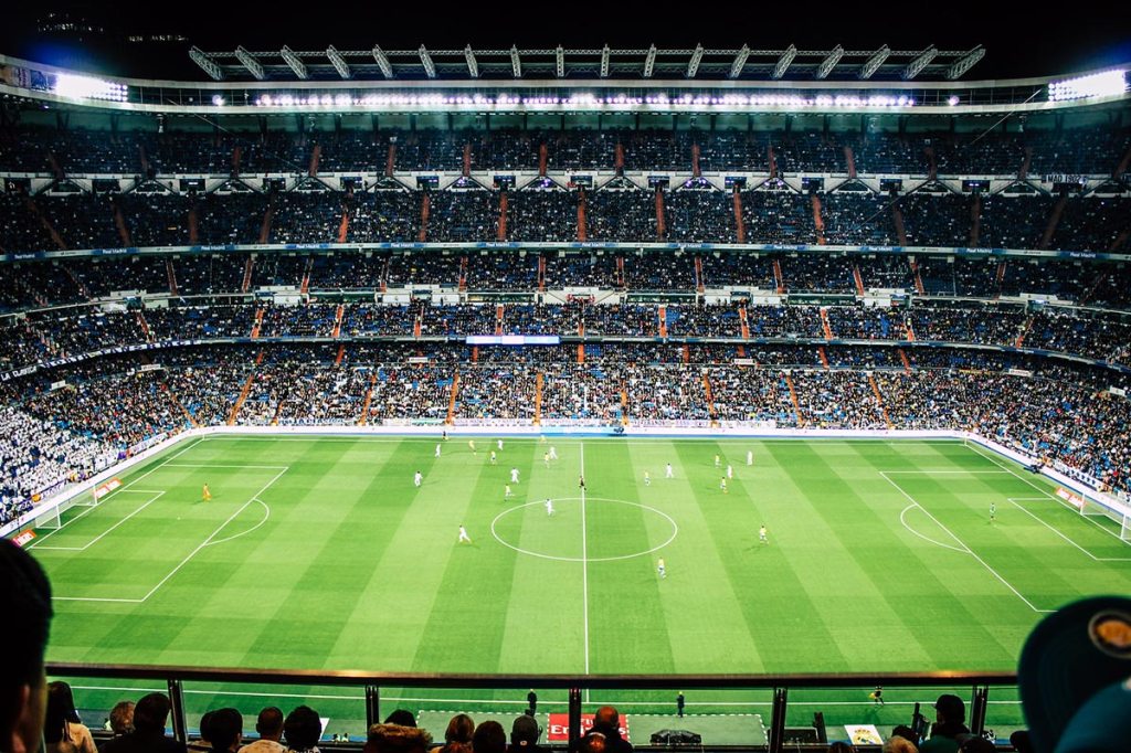 Santiago Bernabeu, the home of Real Madrid football club.