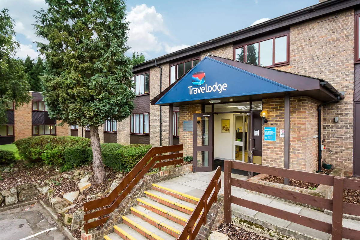Image of the exterior of the Travelodge Gatwick Airport Central property in Dorking, UK. Source: Travelodge.