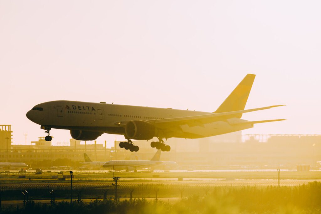 Delta plane lands in Shanghai