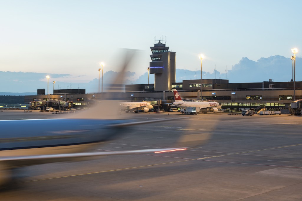 Air traffic control tower at Zurich Airport