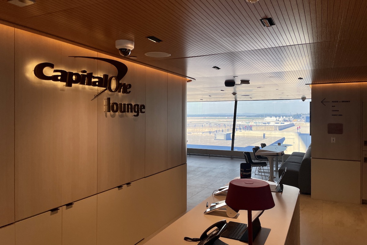 The entrance to the new Capital One Lounge at Washington Dulles airport. (Capital One)
