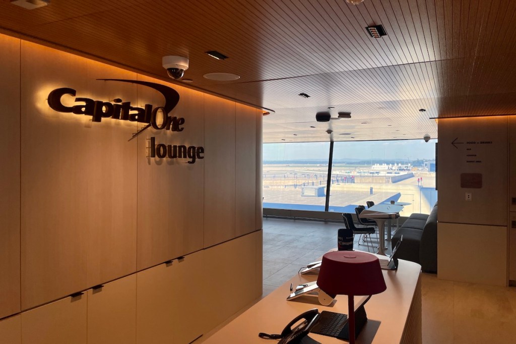 Capital One lounge at Dulles Airport