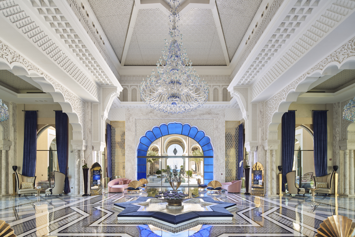 The lobby at Rixos Premium Saadiyat Island, a luxury, All-inclusive resort on the Arabian Gulf in Abu Dhabi. Source: Ennismore.