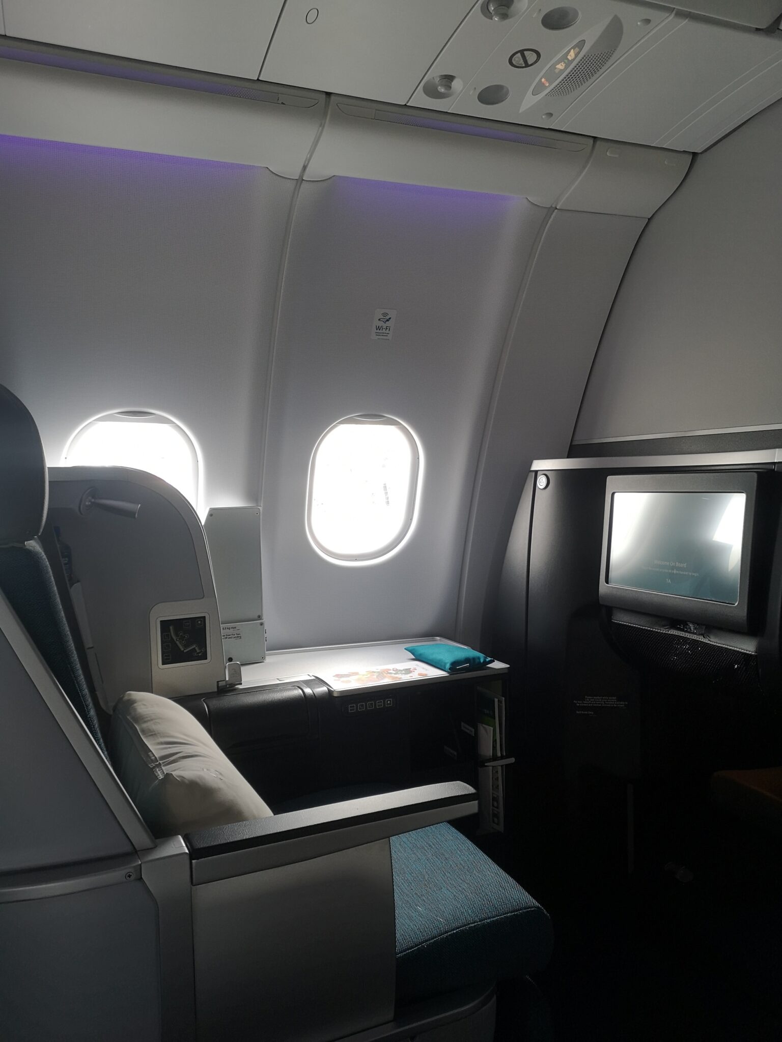 Business Class seat in Aer Lingus.
