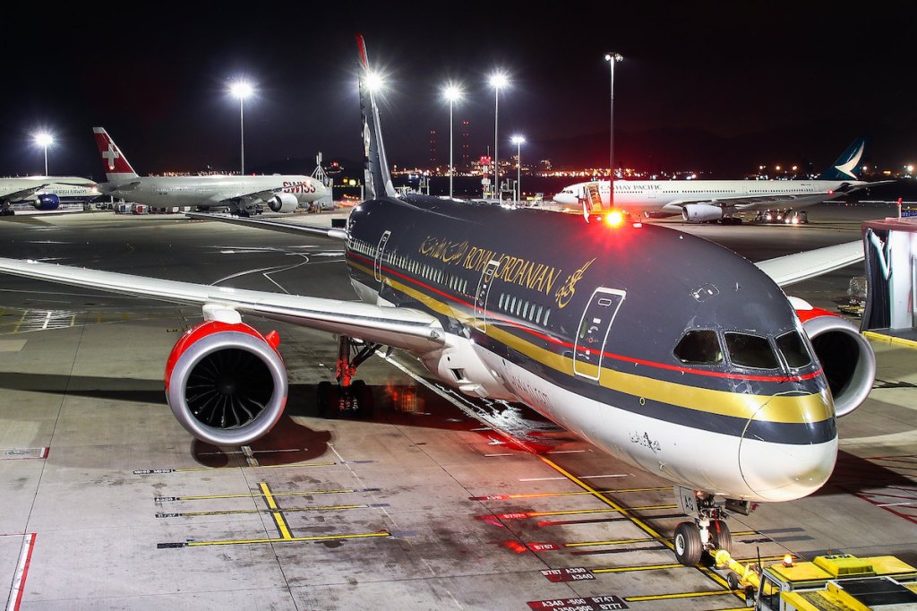 A Royal Jordanian Boeing aircraft