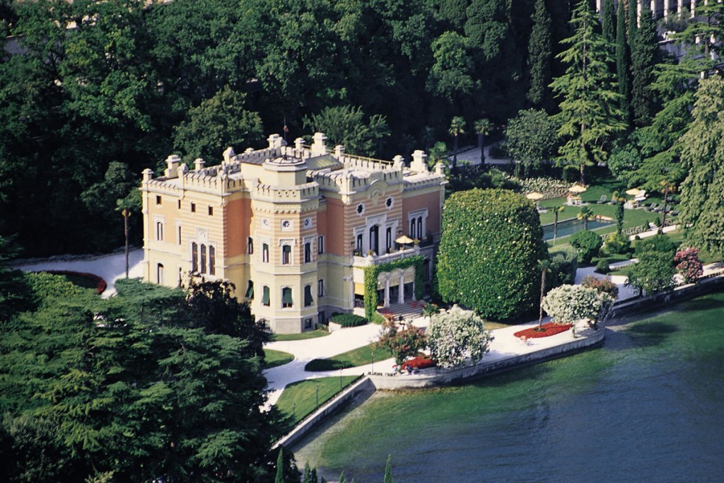 The Grand Hotel a Villa Feltrinelli on the shoreline of Italy's Lake Garda.