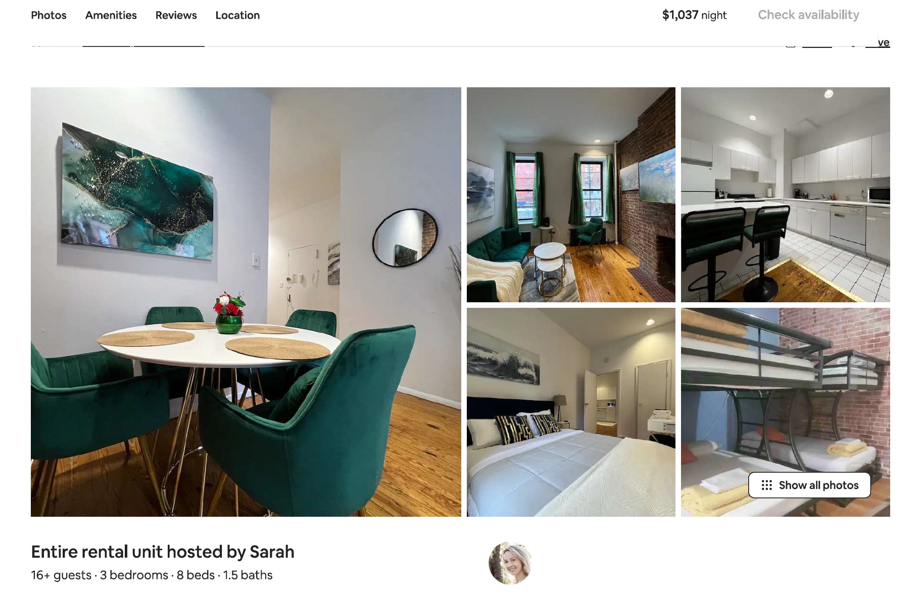 This is an allegedly illegal listing for 207 Columbus Avenue in New York City, according to a lawsuit against Airbnb and a tenant/host. 