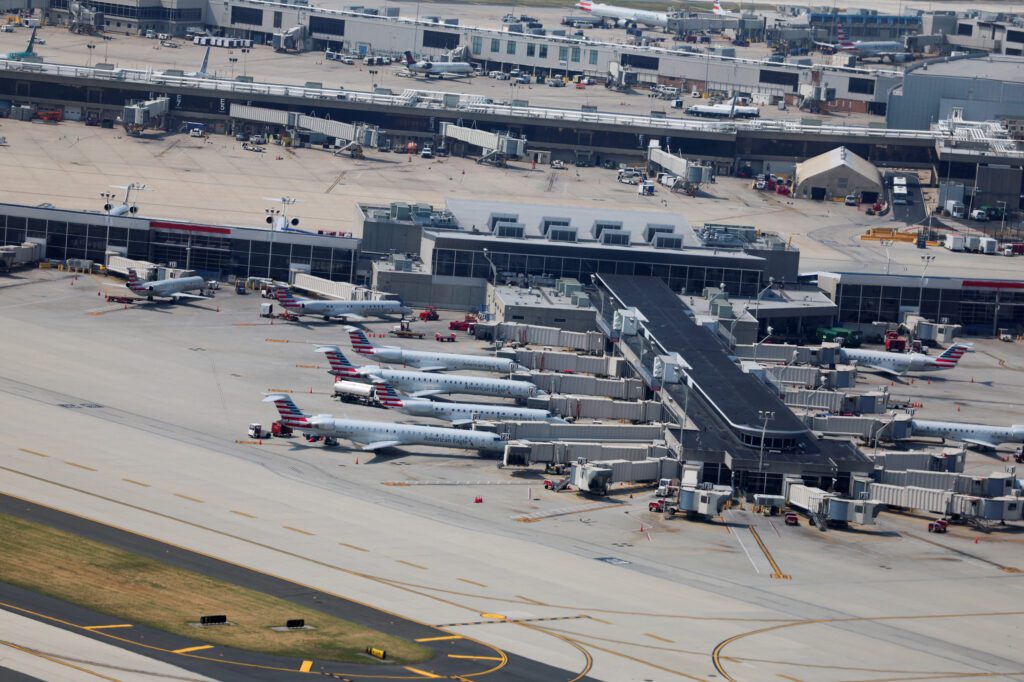 A general view of Philadelphia International Airport in Philadelphia