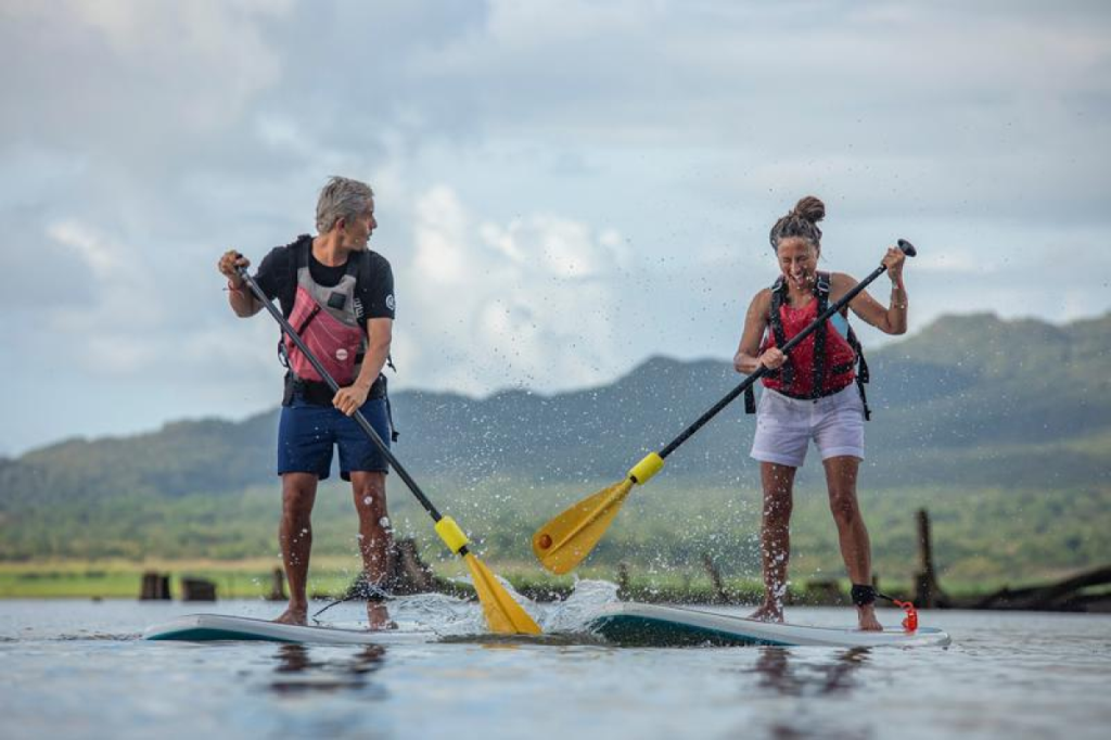 Couple Paddle Boarding