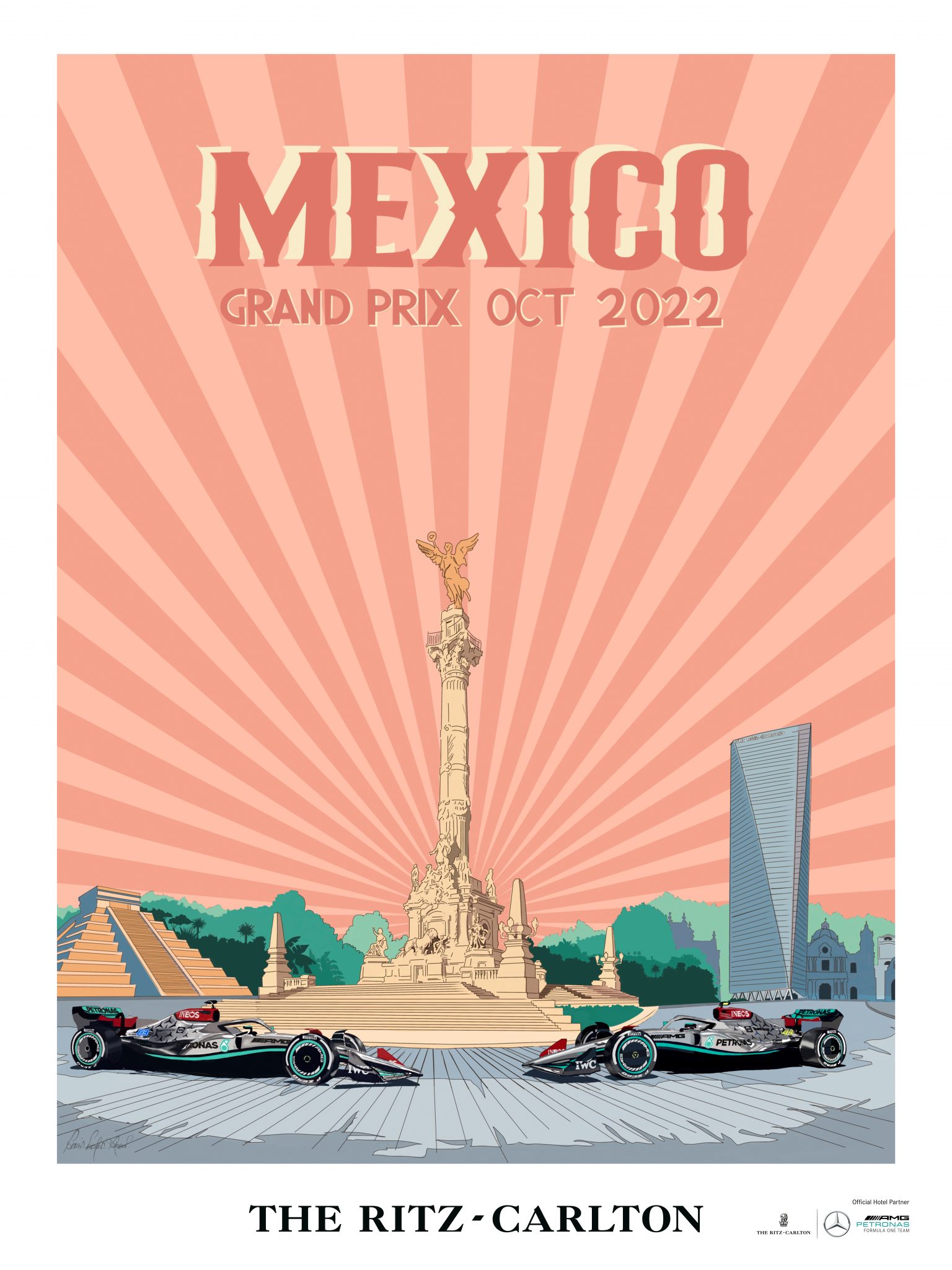 The Mexico special edition Formula 1 poster from Louis-Nicolas Darbon.