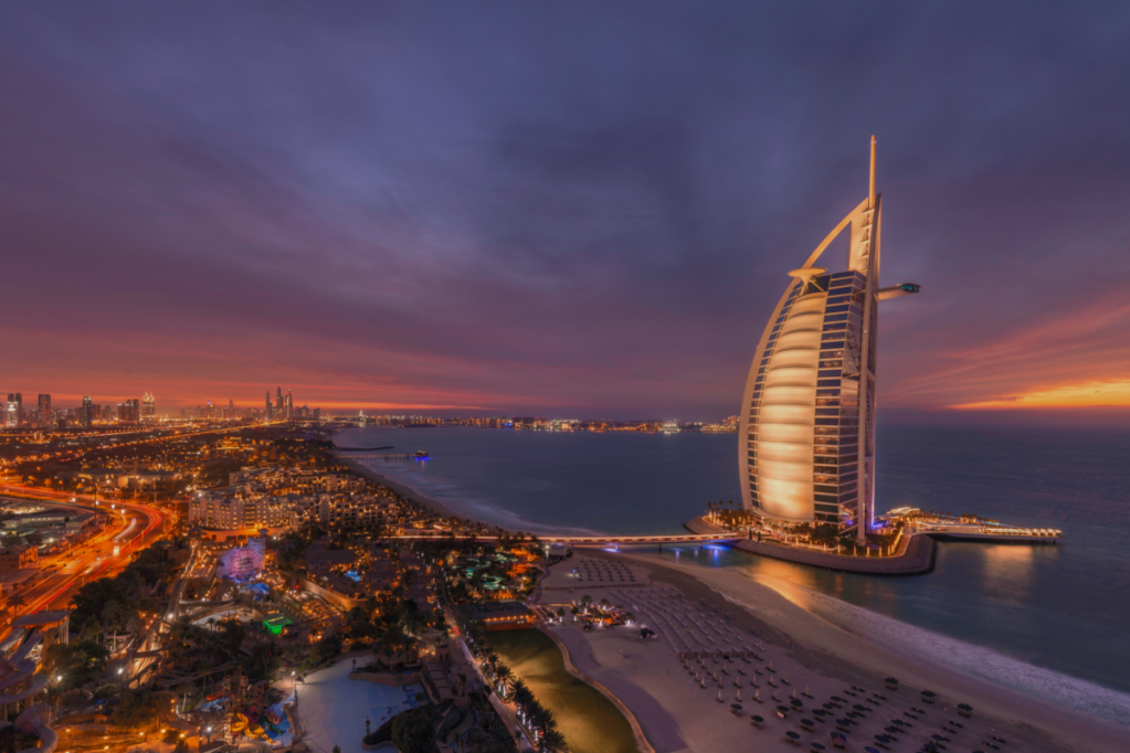 Burj al Arab at night