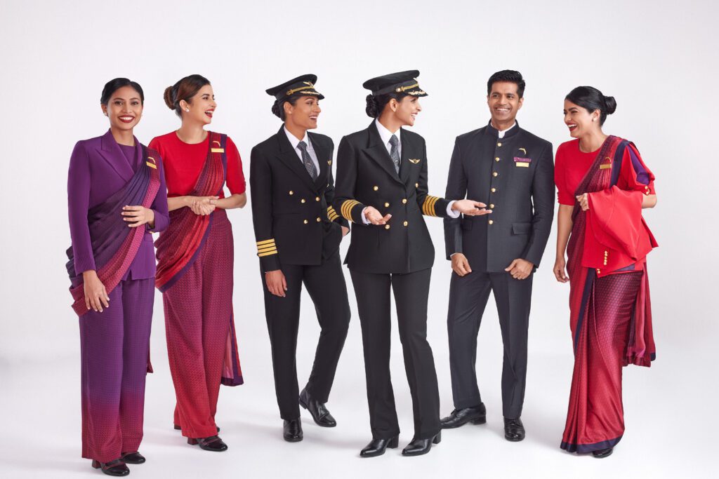 Air India Cabin Crew and Pilots Uniforms